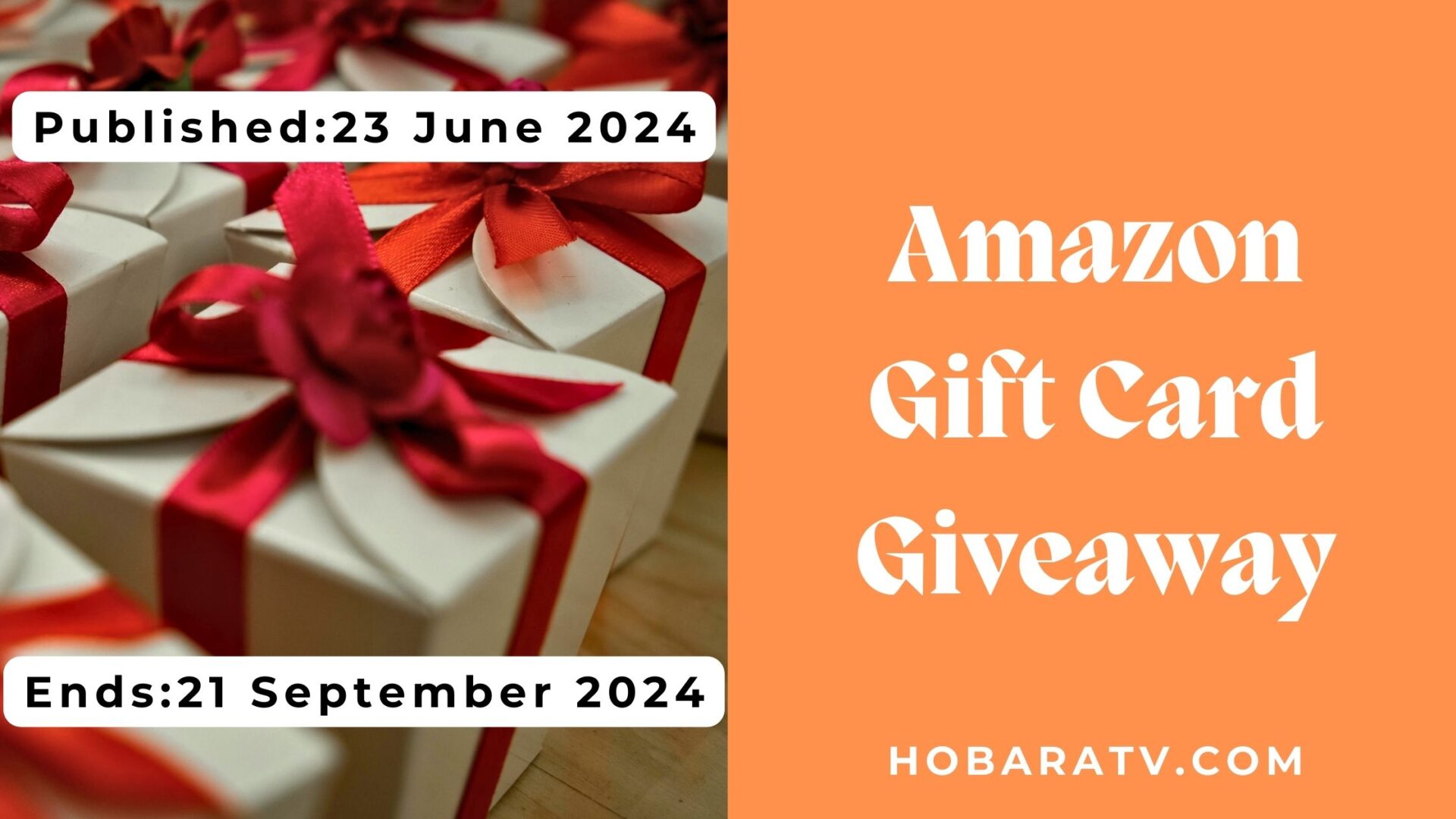 Amazon Gift Card Giveaway 23 June 2024 - HobaraTV